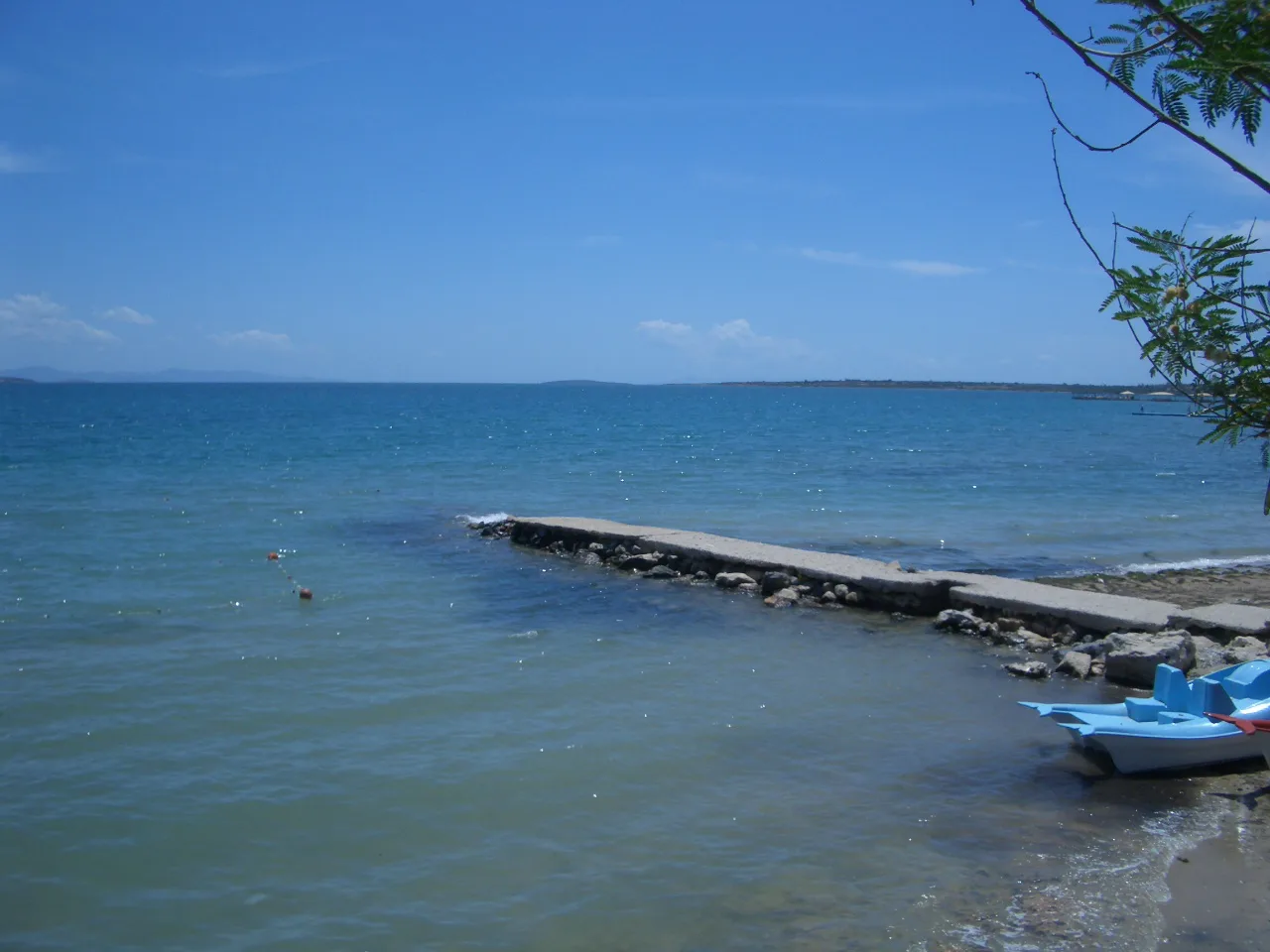 A jetty on the calm water at Akbük, near Didim.
