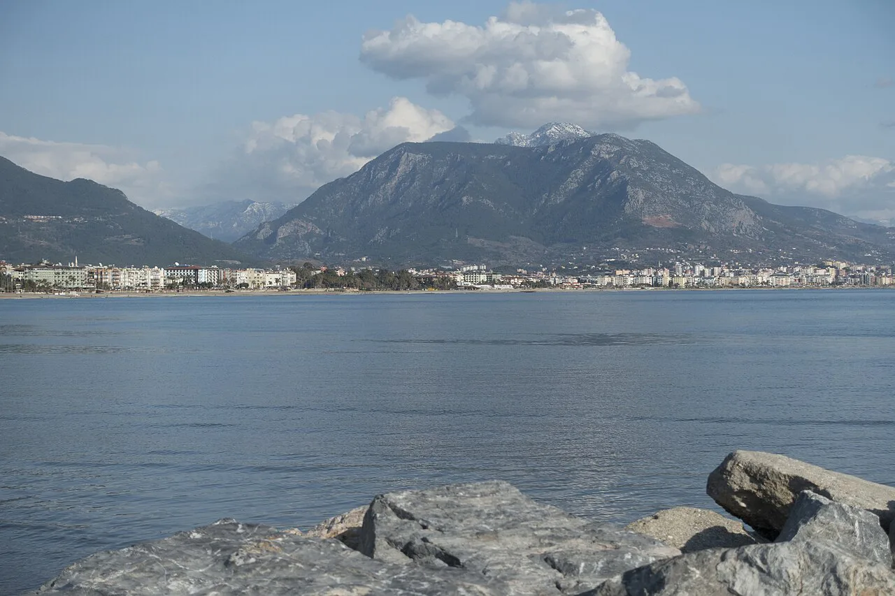 Alanya and the Taurus Mountains across the water.