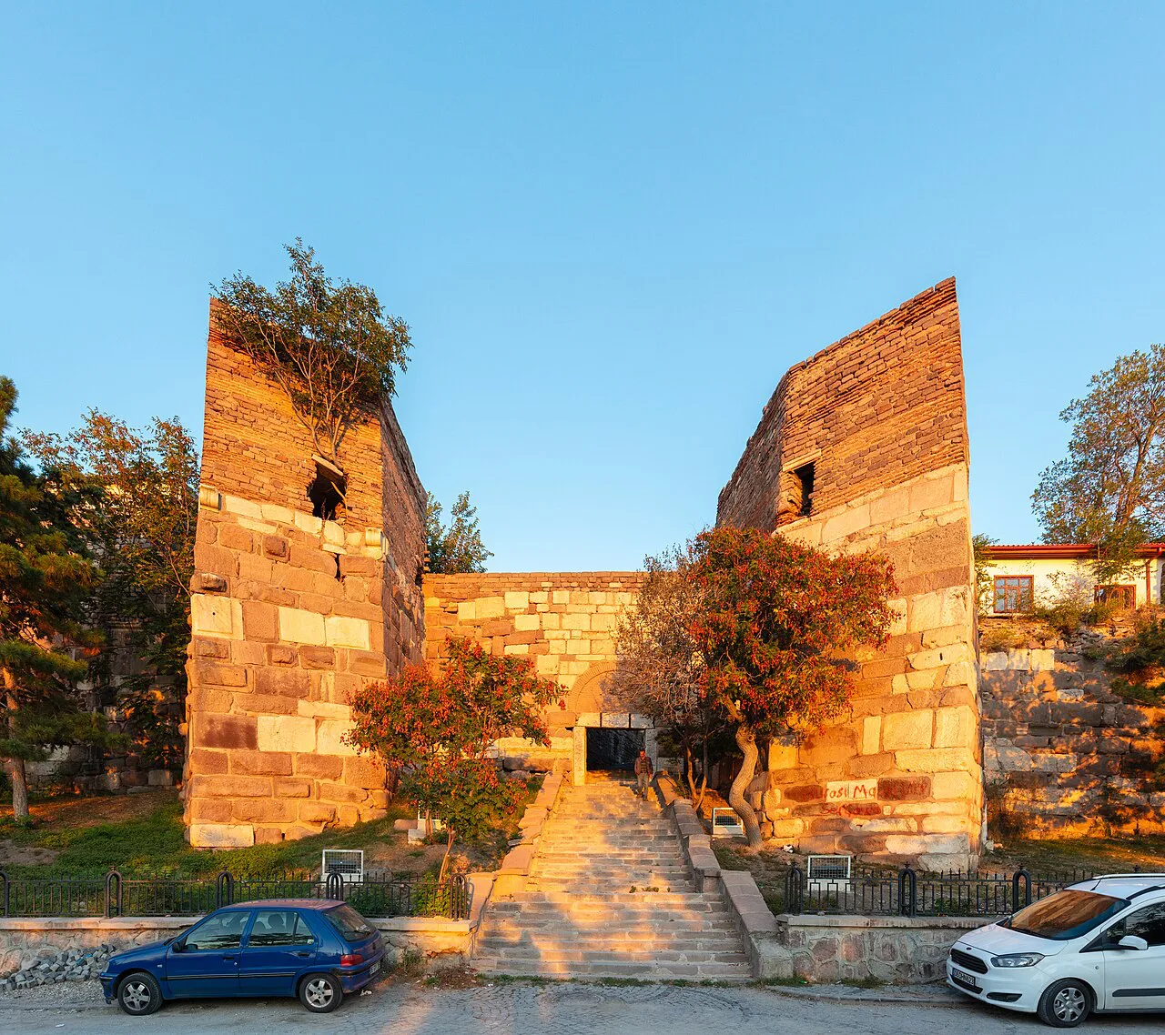The walls of Ankara Castle.