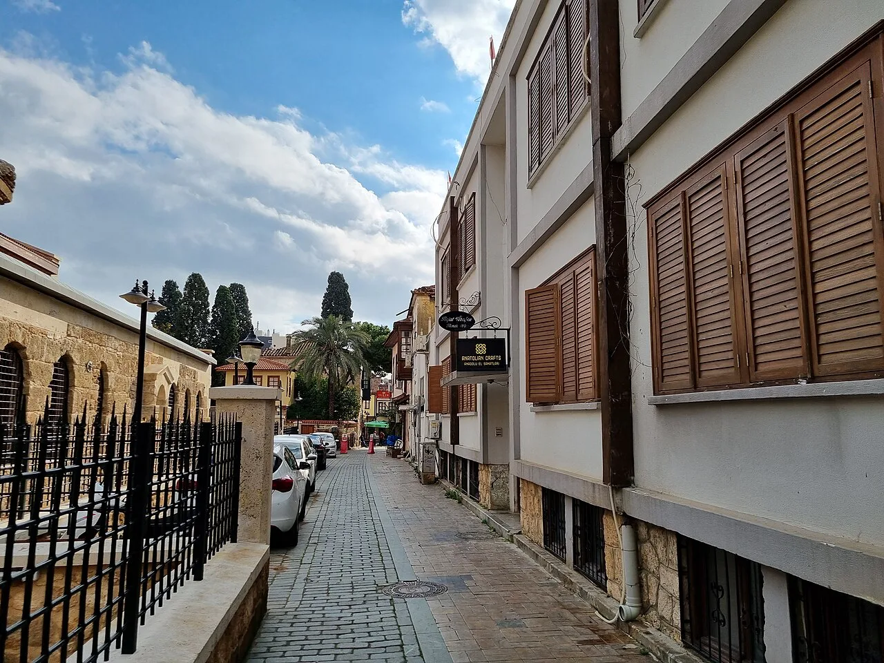 A quiet lane in Kaleiçi, Antalya's old town.