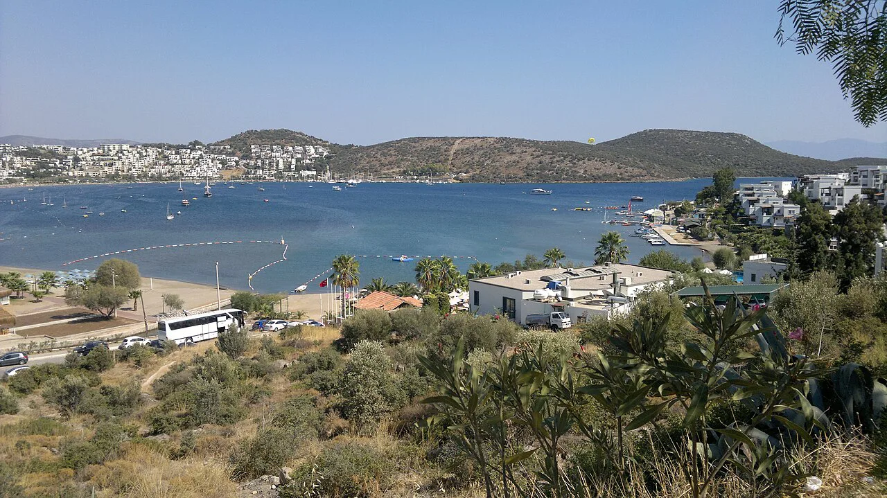 Bitez Bay and the surrounding hills near Bodrum.