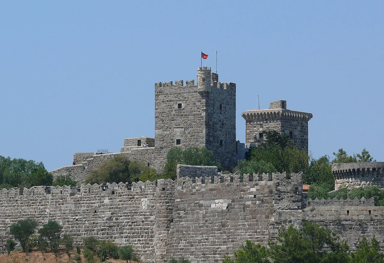 The towers and walls of Bodrum Castle, also known as the Castle of St Peter.