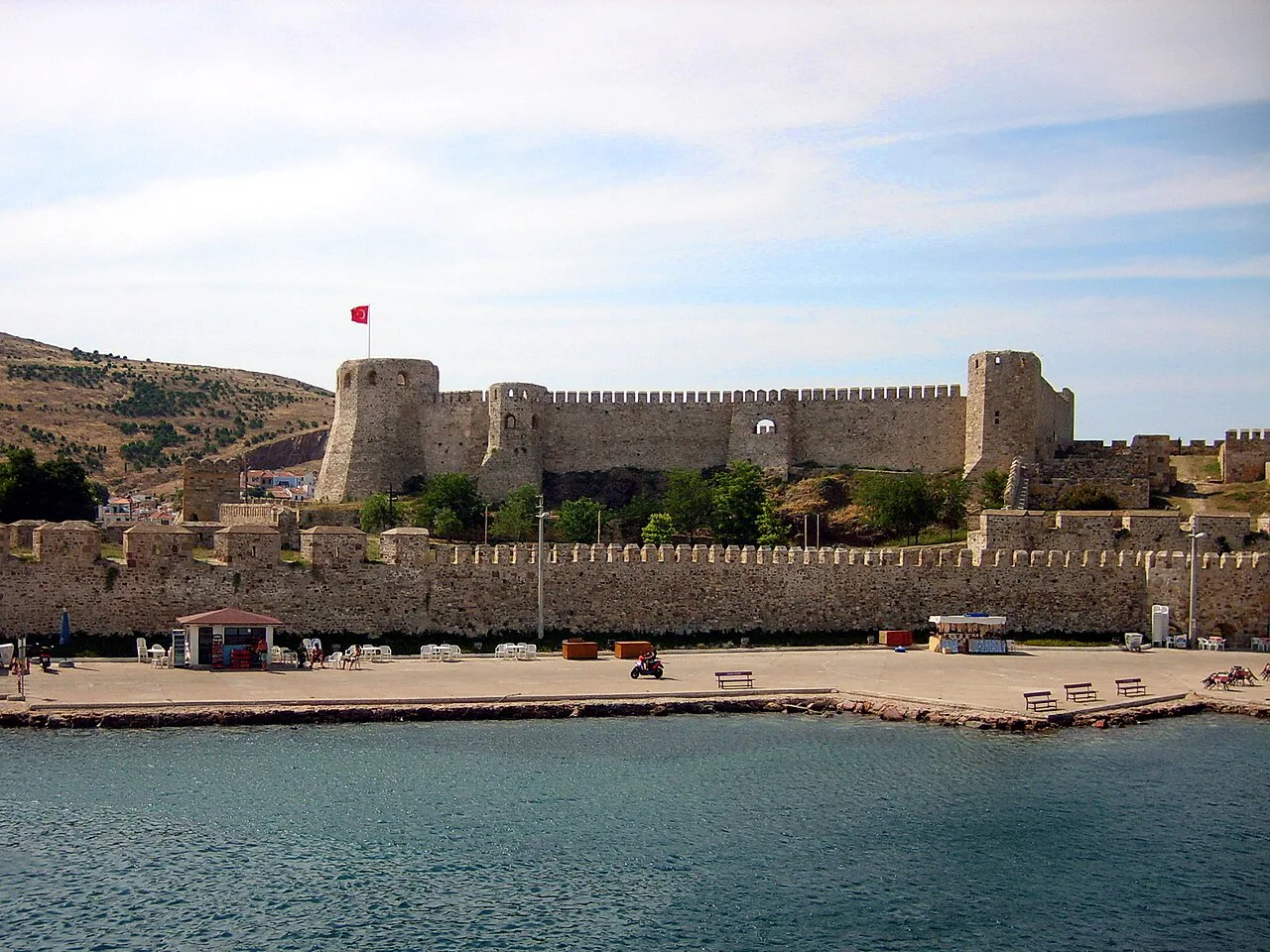 The citadel of Bozcaada seen from the harbour.