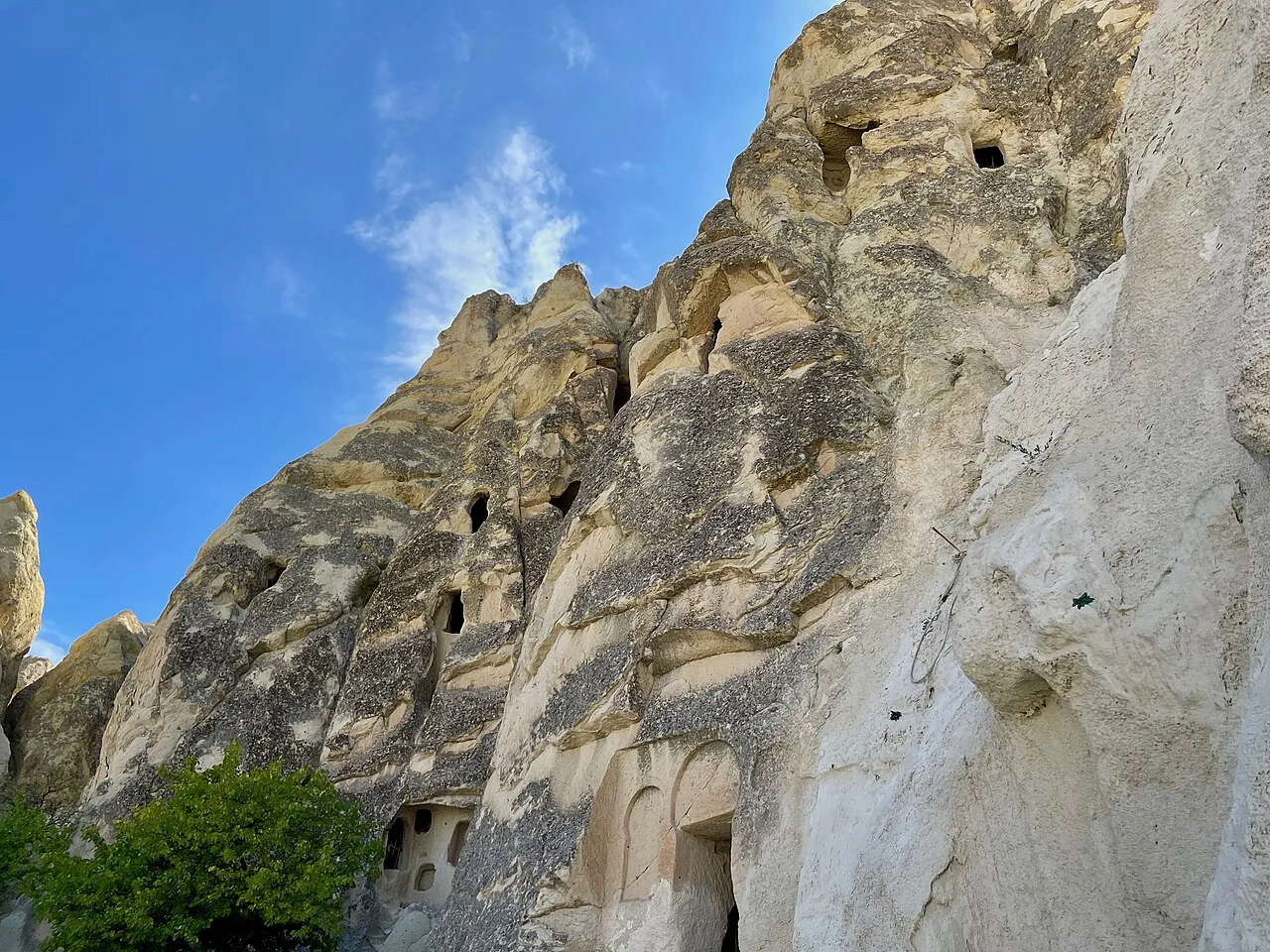 Rooms carved into the soft tuff rock at the Göreme Open-Air Museum.