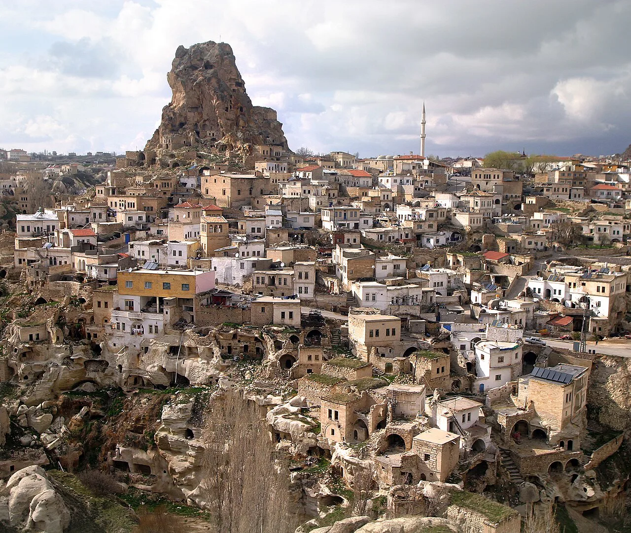 The town of Ortahisar in Cappadocia.