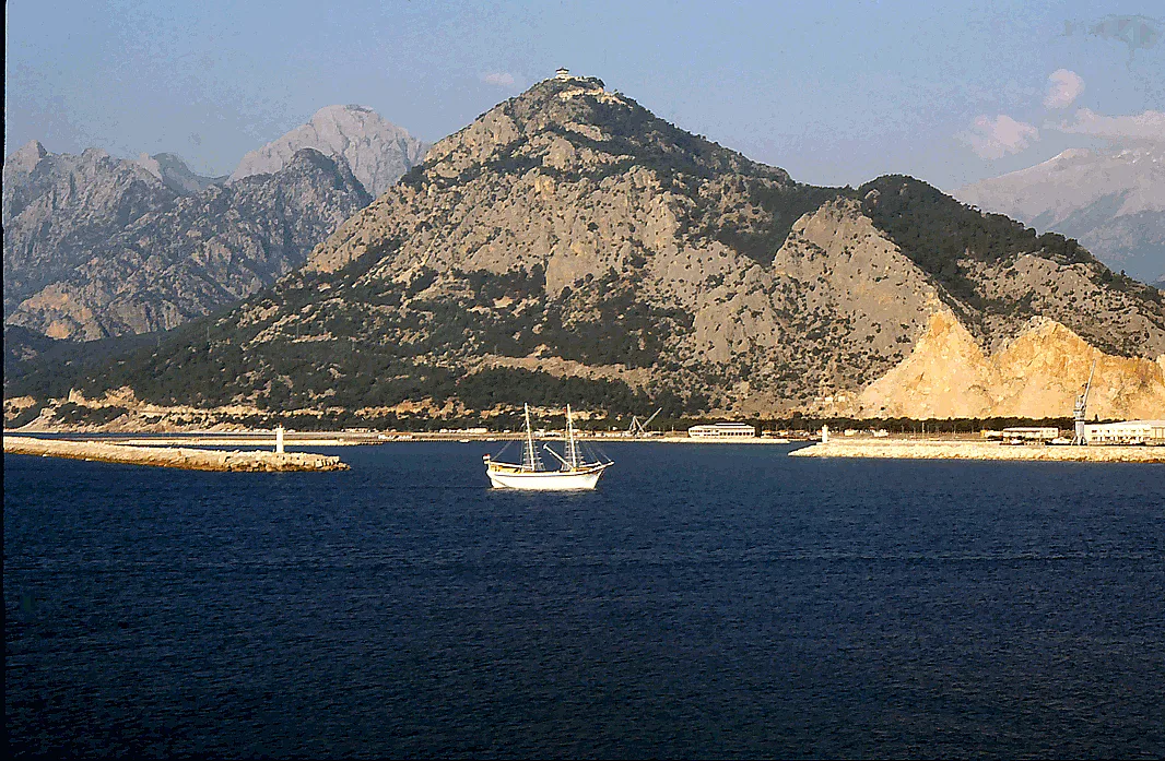 The Taurus Mountains rising above the Gulf of Antalya.