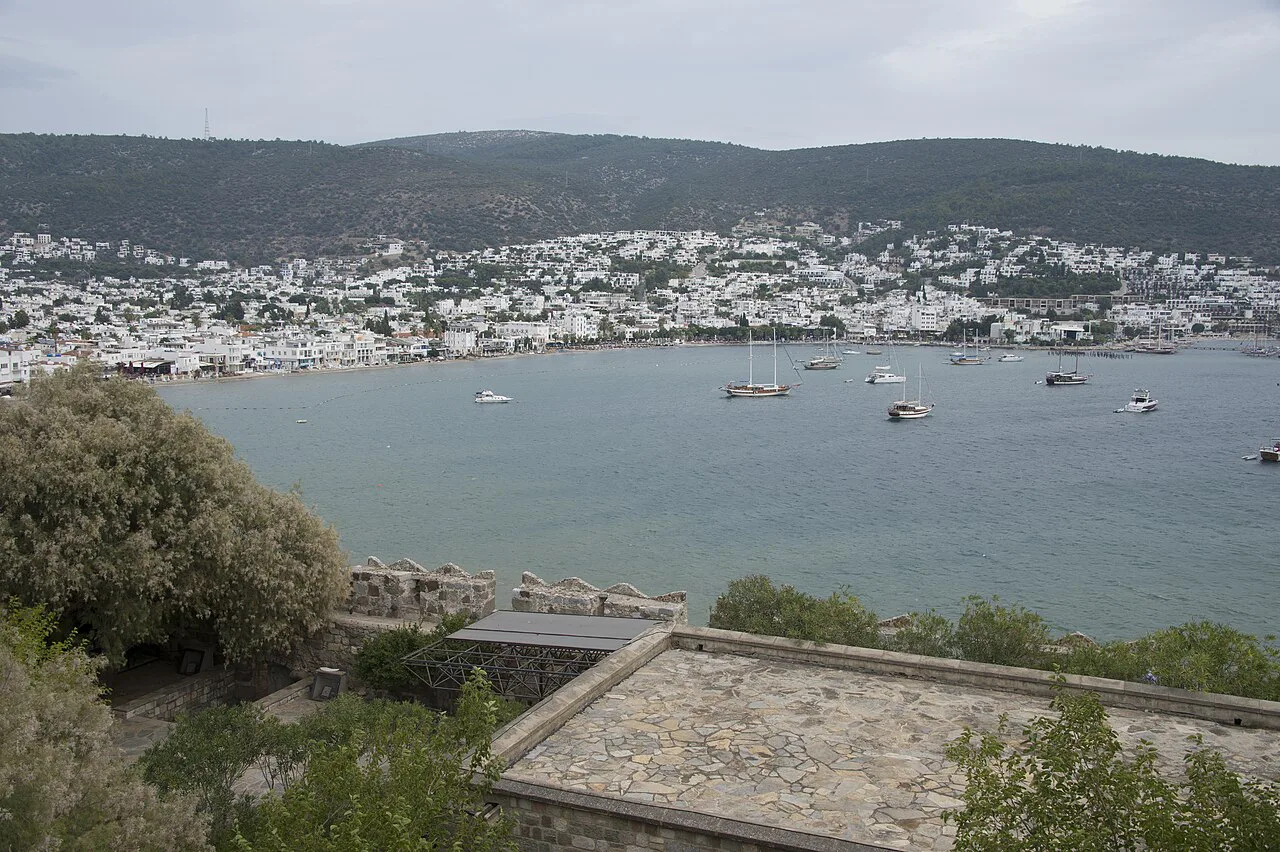 Bodrum town and harbour seen from the castle.