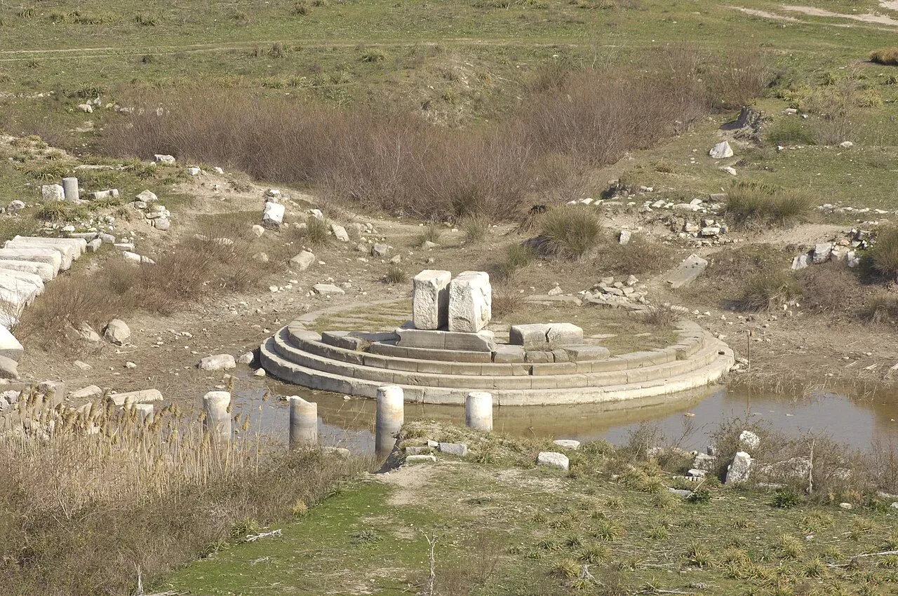 The base of the Harbour Monument at ancient Miletus, near Didim.
