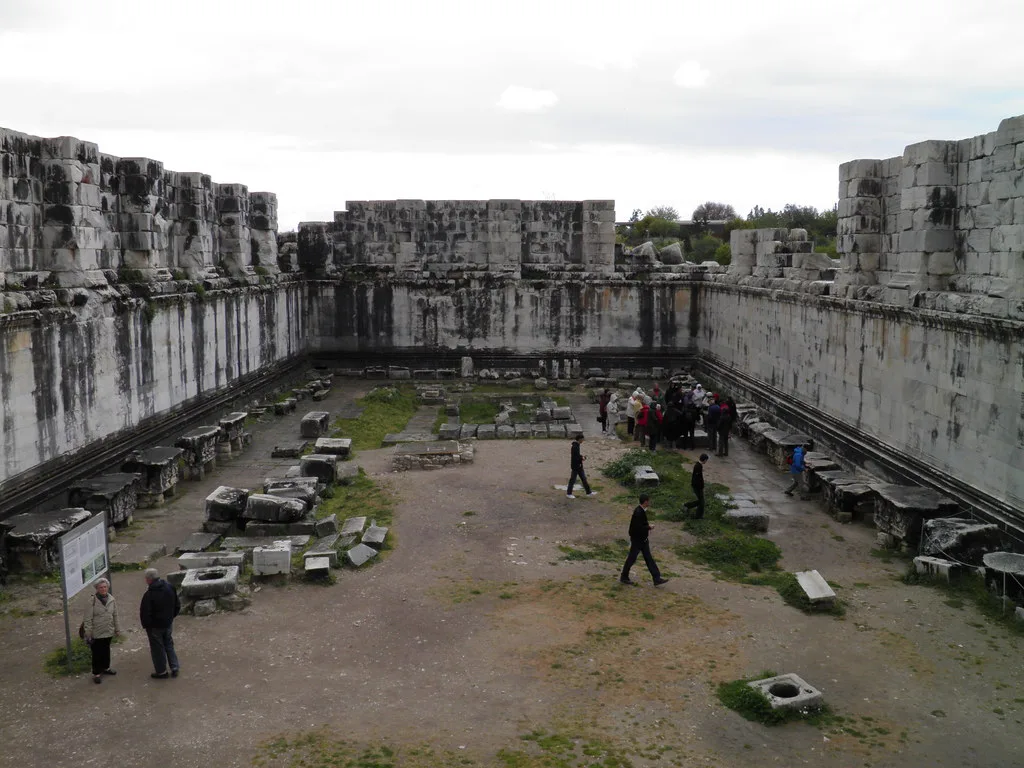 The inner court of the Temple of Apollo at Didyma in Didim.