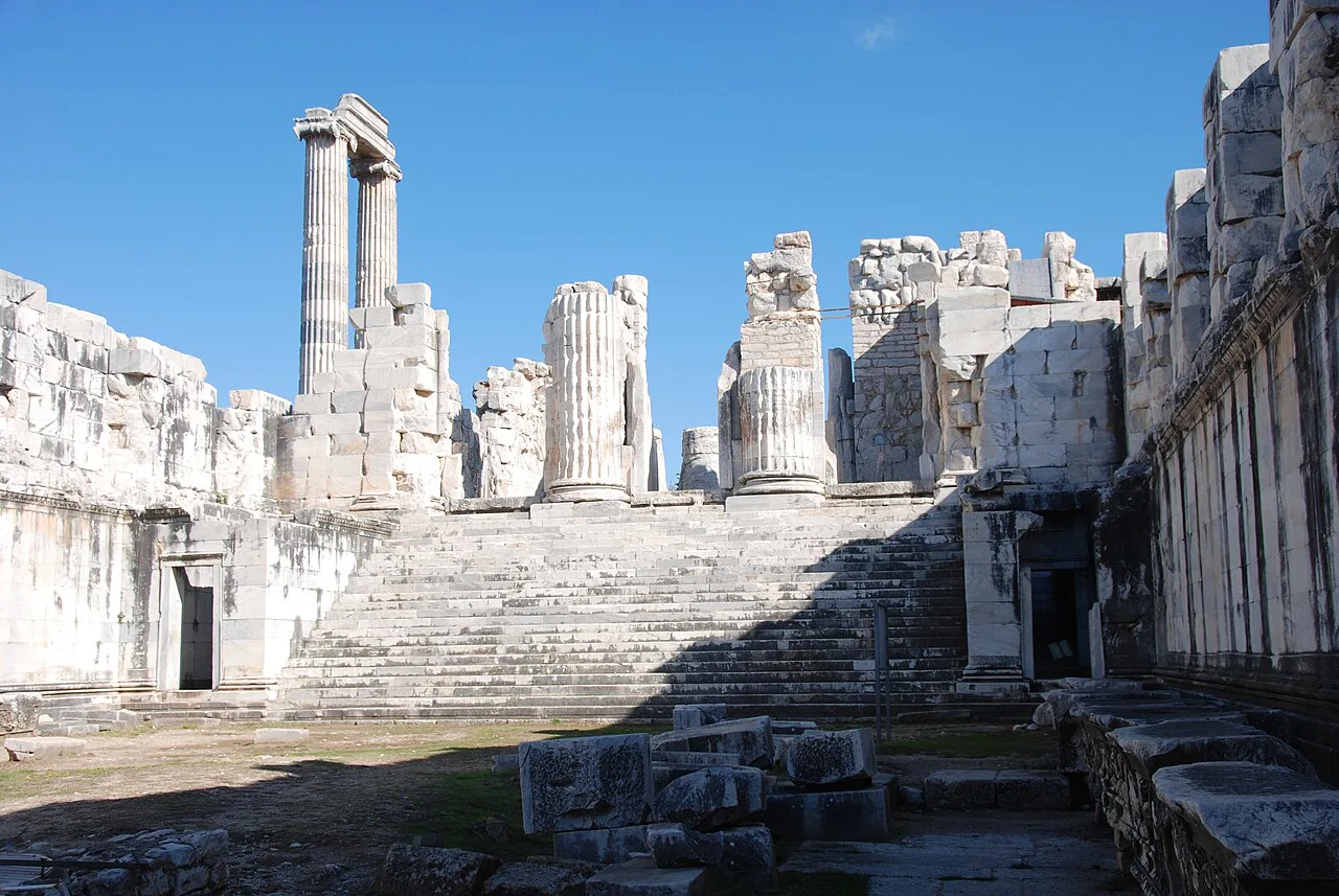 Inside the Temple of Apollo at Didyma.
