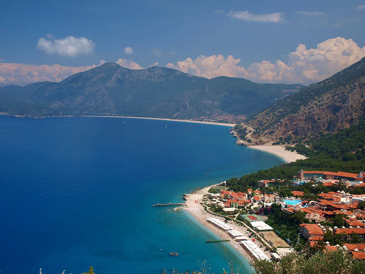 The coast towards Ölüdeniz seen from the hills around Uzunyurt.