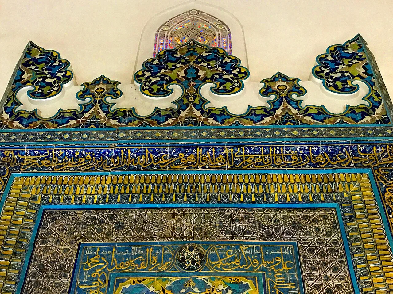 Ottoman tilework in the Green Tomb, Bursa.