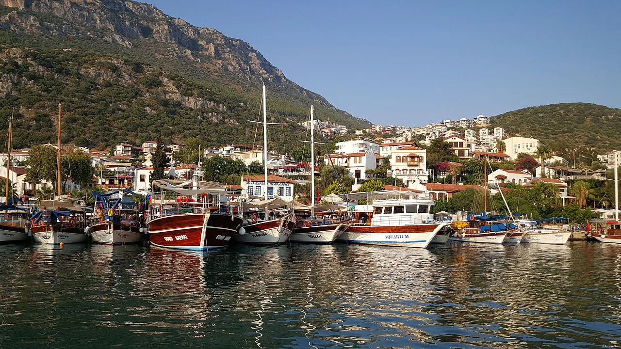 Boats in Kaş harbour.