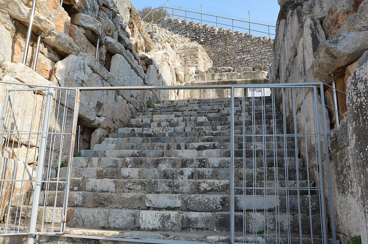 Marble steps of the entrance to the Great Theatre at Ephesus.