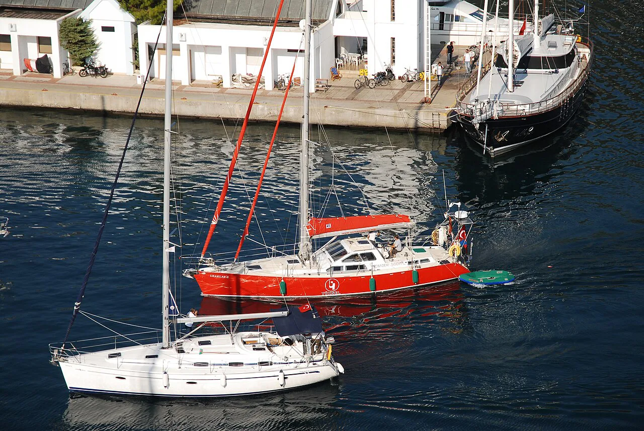 Sailing boats in Marmaris harbour.