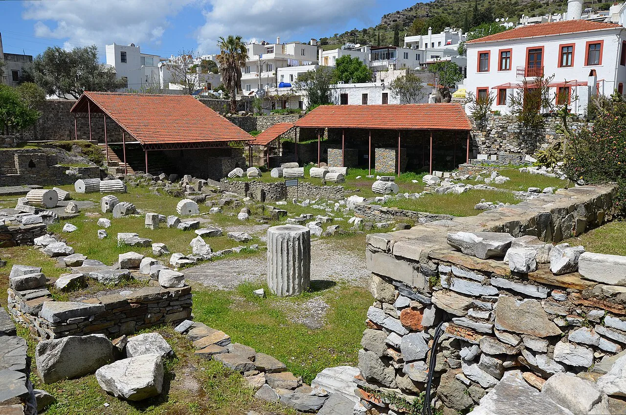 The ruins of the Mausoleum at Halicarnassus in Bodrum.