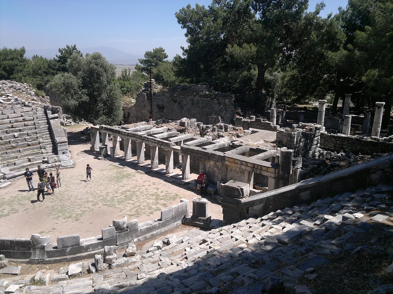 The council chamber and ruins of ancient Priene.