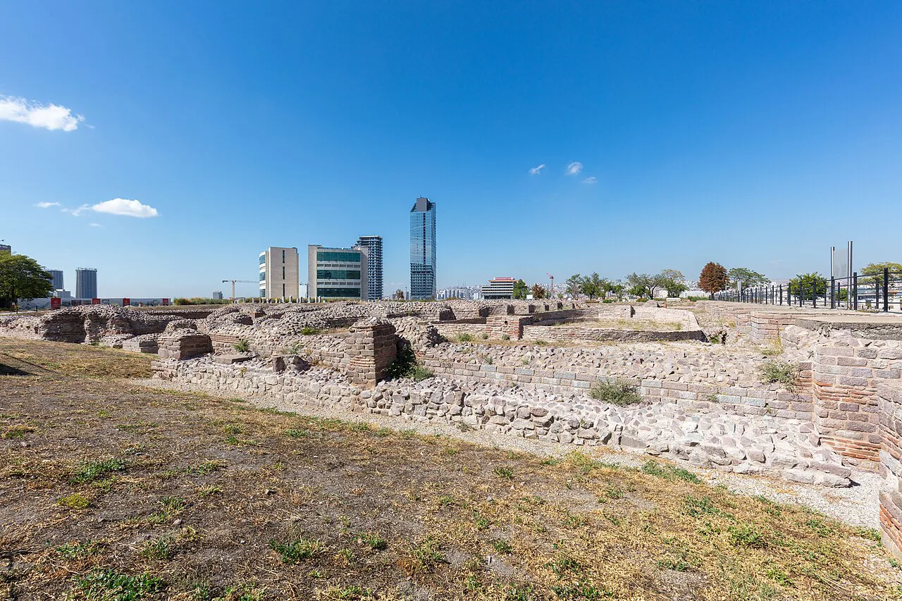 The excavated Roman Baths in Ankara.