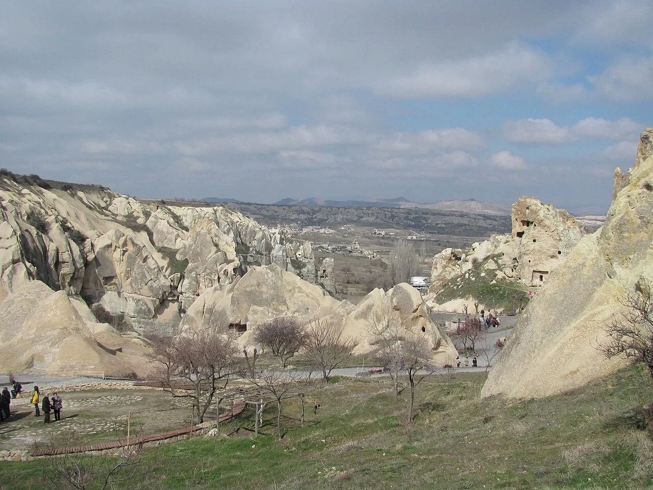 Eroded rock slopes in Rose Valley, Cappadocia.
