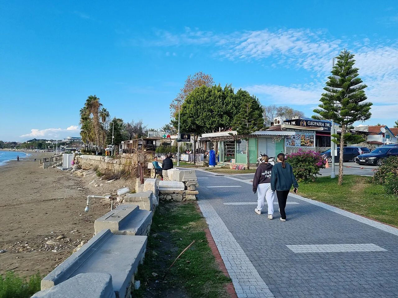 The seafront promenade in Side.