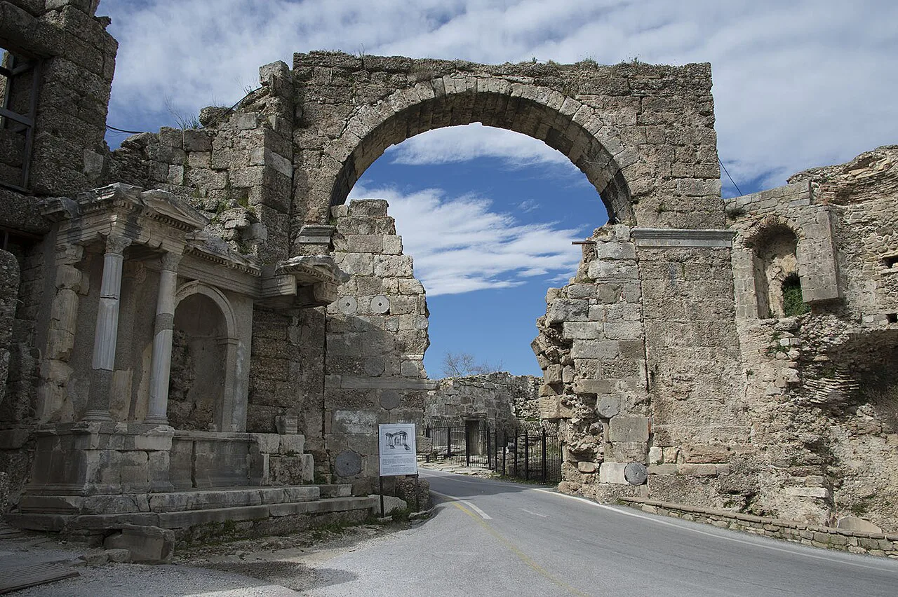 The Monumental Gate at the entrance to ancient Side.