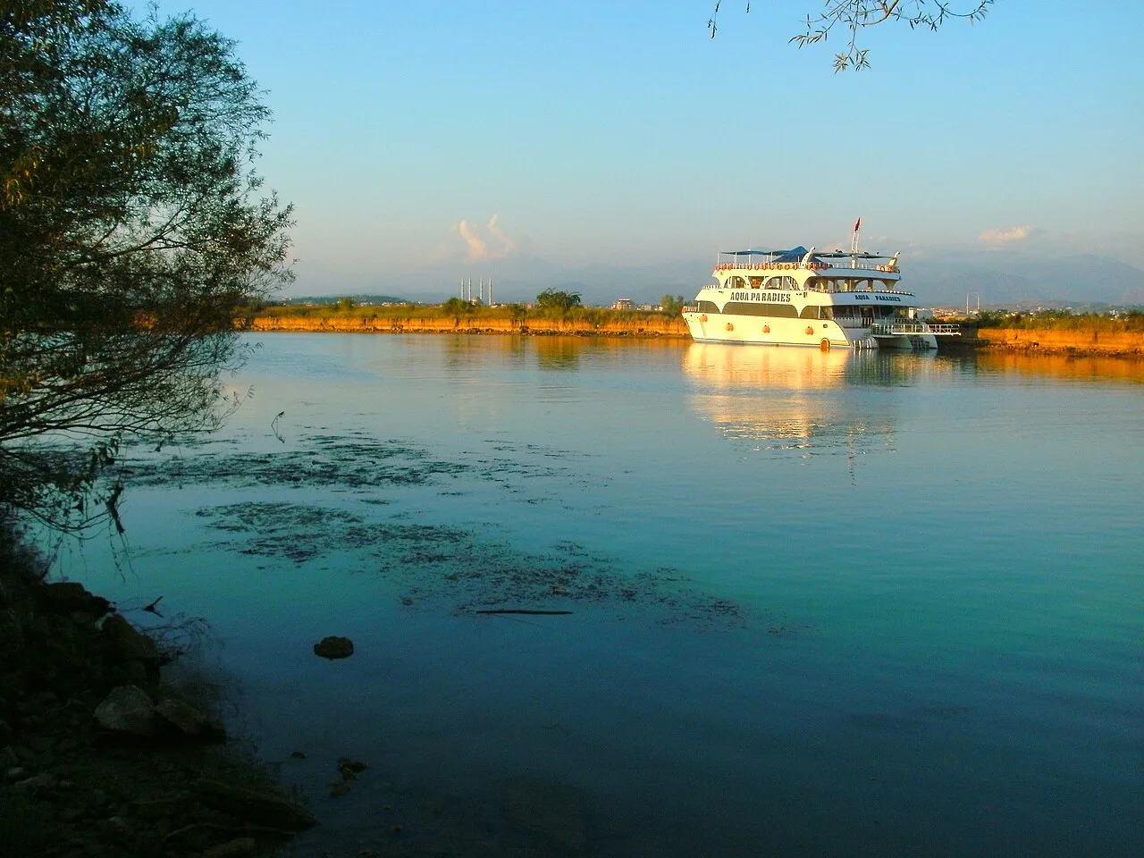 An excursion boat on the Manavgat River east of Side.