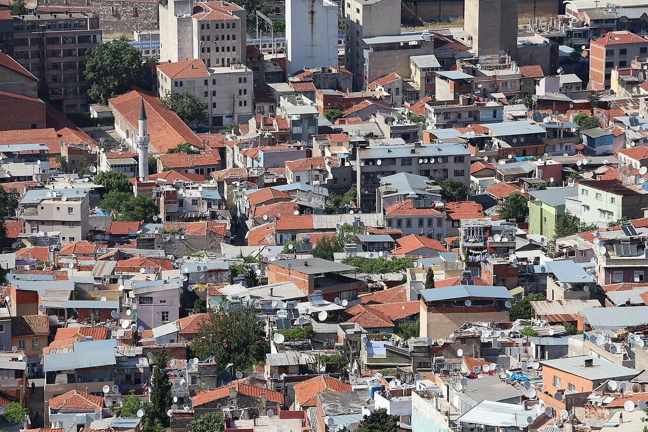 Rooftops of İzmir seen from Kadifekale.