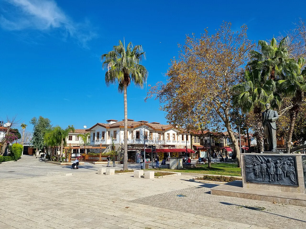 A square by the harbour in Side.