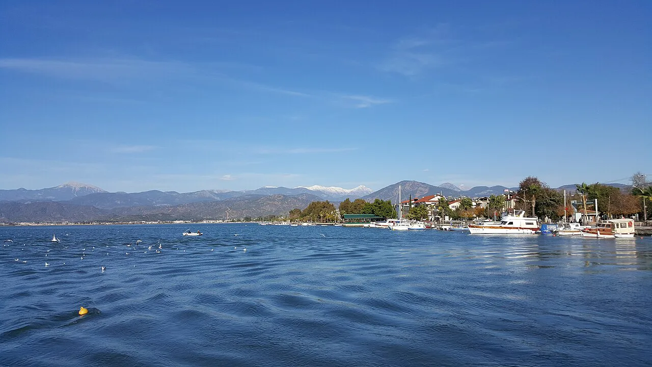Fethiye bay seen from the town beach.