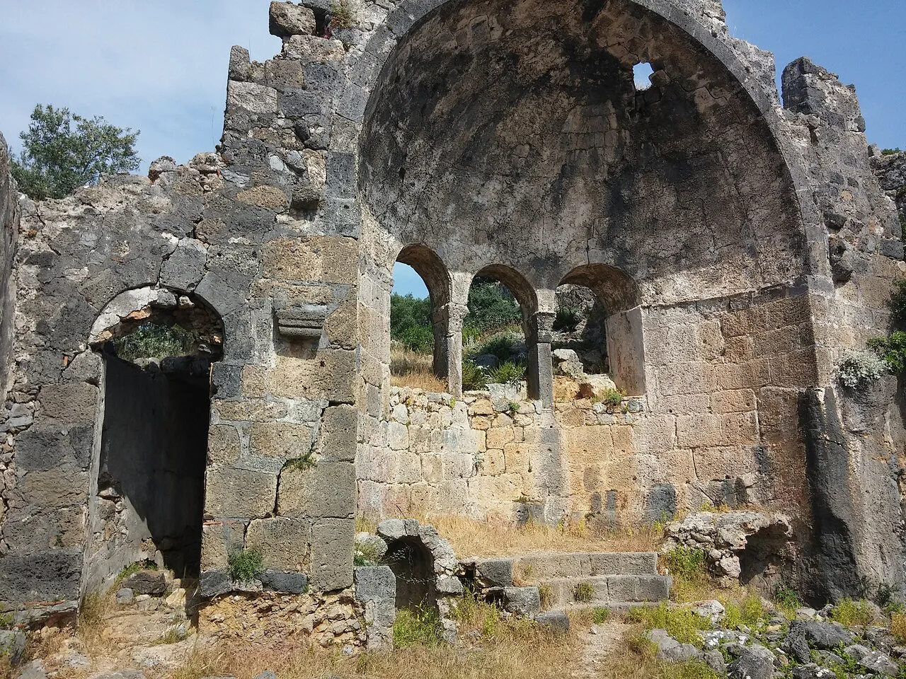 Ruins of a Byzantine church on Gemiler Island near Fethiye.